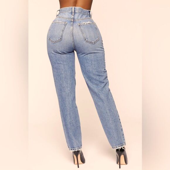 Nature Denim Distressed Mom Medium Wash Jeans Size 0 D30 - Picture 2 of 11